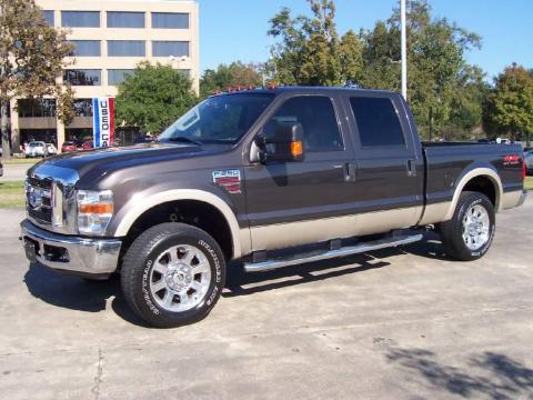 Dark Stone Metallic Ford F250 Super Duty Lariat Crew Cab 4x4.  Click to enlarge.