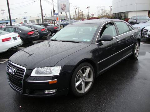 Phantom Black Pearl Effect Audi A8 L 4.2 quattro.  Click to enlarge.