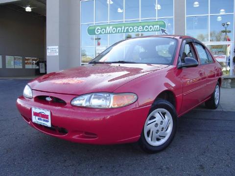 Bright Red Ford Escort SE Sedan.  Click to enlarge.