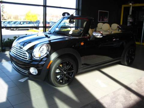 Midnight Black Mini Cooper Convertible.  Click to enlarge.