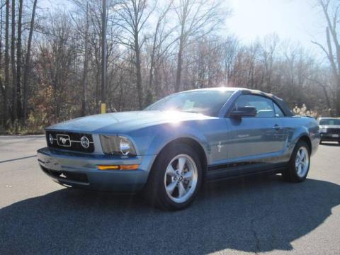 Windveil Blue Metallic Ford Mustang V6 Premium Convertible.  Click to enlarge.