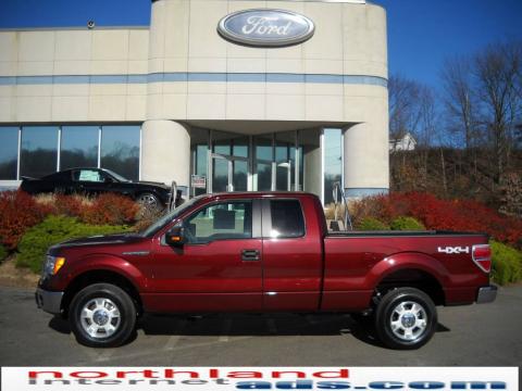 Royal Red Metallic Ford F150 XLT SuperCab 4x4.  Click to enlarge.