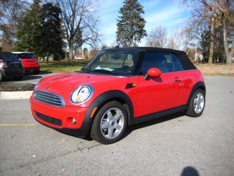 Chili Red Mini Cooper Convertible.  Click to enlarge.