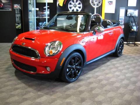 Chili Red Mini Cooper S Convertible.  Click to enlarge.