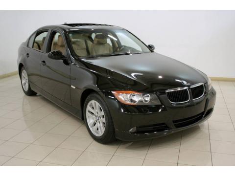 Jet Black BMW 3 Series 328xi Sedan.  Click to enlarge.