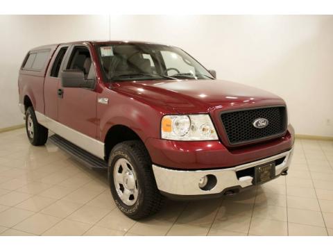 Dark Toreador Red Metallic Ford F150 XLT SuperCab 4x4.  Click to enlarge.