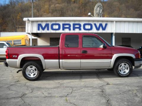 Sport Red Metallic Chevrolet Silverado 1500 Z71 Extended Cab 4x4.  Click to enlarge.