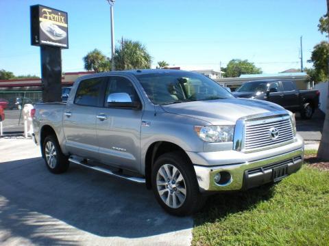Silver Sky Metallic Toyota Tundra Platinum CrewMax 4x4.  Click to enlarge.