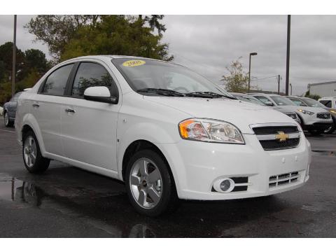 Summit White Chevrolet Aveo LT Sedan.  Click to enlarge.