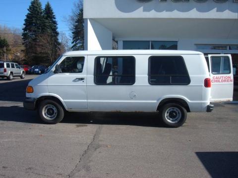 Bright White Dodge Ram Van 1500 Passenger.  Click to enlarge.