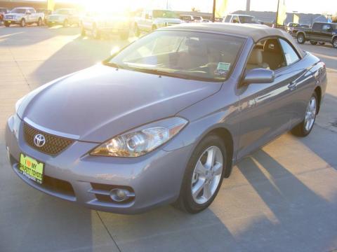 Cosmic Blue Metallic Toyota Solara SLE V6 Convertible.  Click to enlarge.