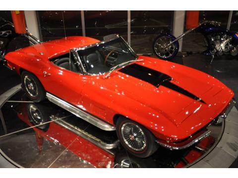 Rally Red Chevrolet Corvette Sting Ray Convertible.  Click to enlarge.