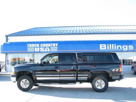 Onyx Black Chevrolet Silverado 2500 LT Extended Cab 4x4.  Click to enlarge.