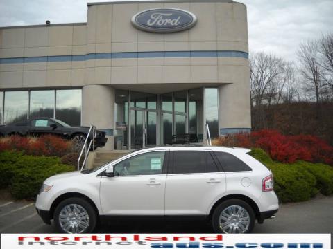 White Platinum Tri-Coat Ford Edge Limited AWD.  Click to enlarge.