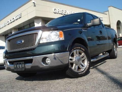 Aspen Green Metallic Ford F150 Lariat SuperCab.  Click to enlarge.