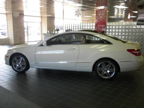Arctic White Mercedes-Benz E 350 Coupe.  Click to enlarge.