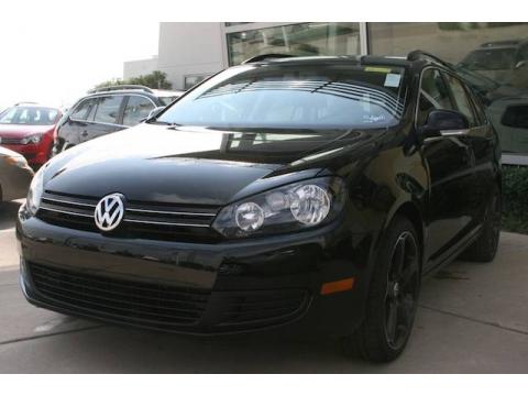 Black Volkswagen Jetta TDI SportWagen.  Click to enlarge.