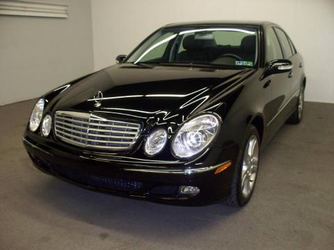 Black Mercedes-Benz E 350 4Matic Sedan.  Click to enlarge.
