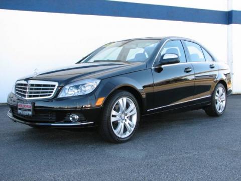 Black Mercedes-Benz C 300 4Matic.  Click to enlarge.
