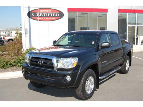 Black Sand Pearl Toyota Tacoma V6 SR5 PreRunner Double Cab.  Click to enlarge.