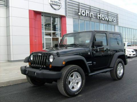Black Jeep Wrangler Sport 4x4.  Click to enlarge.