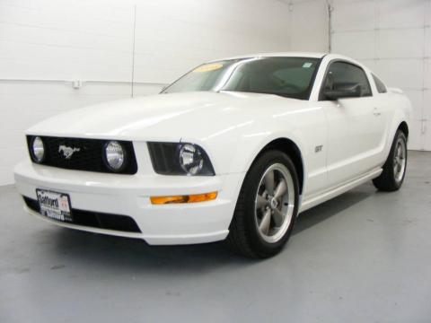 Performance White Ford Mustang GT Premium Coupe.  Click to enlarge.