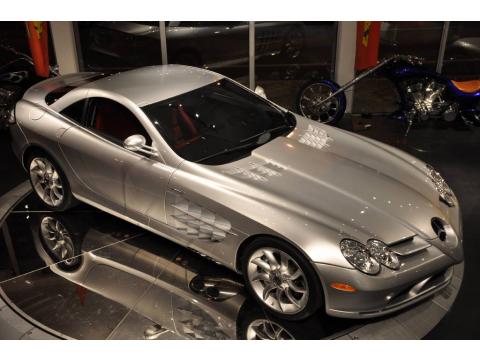 Crystal Laurite Silver Mercedes-Benz SLR McLaren.  Click to enlarge.