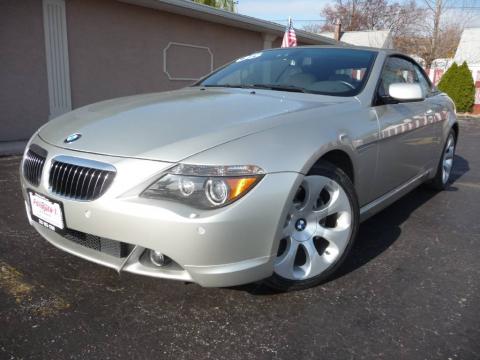 Mineral Silver Metallic BMW 6 Series 645i Convertible.  Click to enlarge.