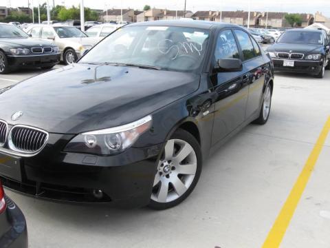Jet Black BMW 5 Series 530i Sedan.  Click to enlarge.