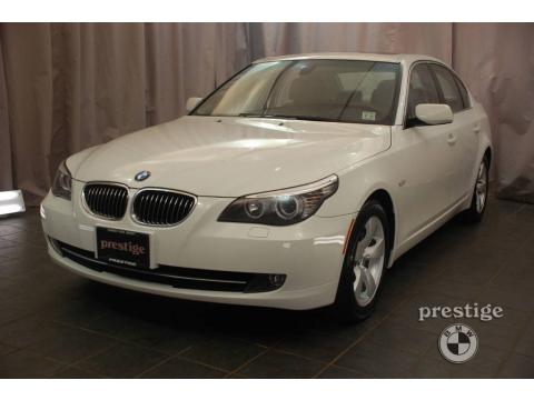 Alpine White BMW 5 Series 528i Sedan.  Click to enlarge.