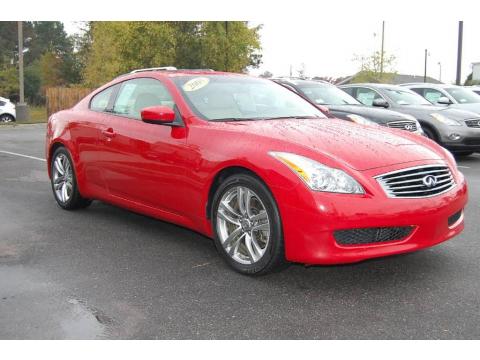 Vibrant Red Infiniti G 37 Coupe.  Click to enlarge.