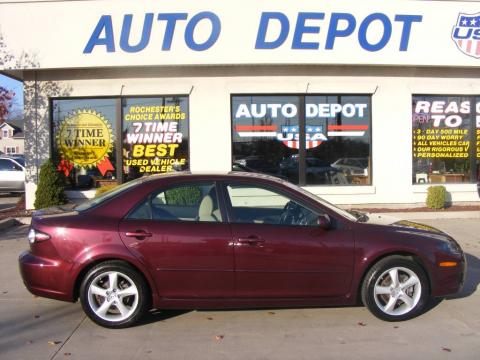 Dark Cherry Mica Mazda MAZDA6 i Sport Sedan.  Click to enlarge.