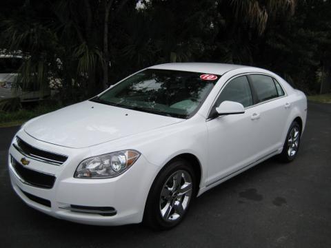 Summit White Chevrolet Malibu LT Sedan.  Click to enlarge.
