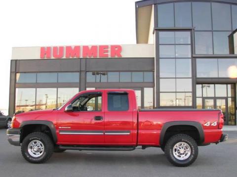 Victory Red Chevrolet Silverado 2500HD LS Extended Cab 4x4.  Click to enlarge.