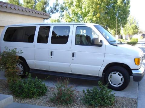 Oxford White Ford E Series Van E150 XLT Passenger.  Click to enlarge.