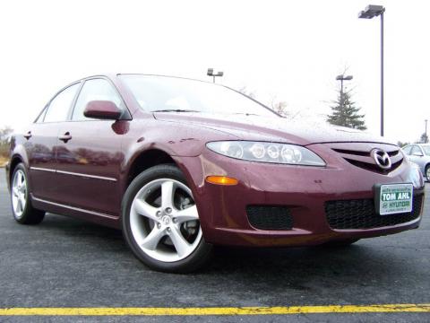 Dark Cherry Mica Mazda MAZDA6 i Sport Sedan.  Click to enlarge.