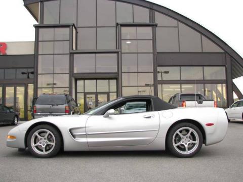 Machine Silver Metallic Chevrolet Corvette Convertible.  Click to enlarge.