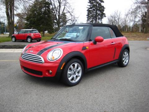 Chili Red Mini Cooper Convertible.  Click to enlarge.