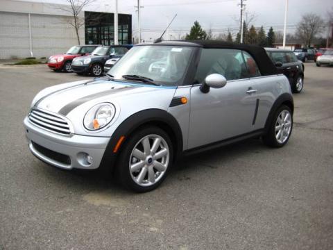 Pure Silver Metallic Mini Cooper Convertible.  Click to enlarge.