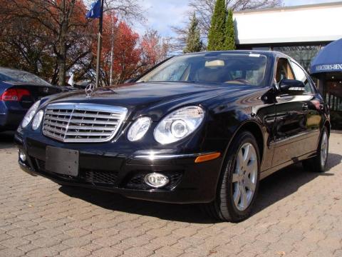 Black Mercedes-Benz E 350 4Matic Sedan.  Click to enlarge.