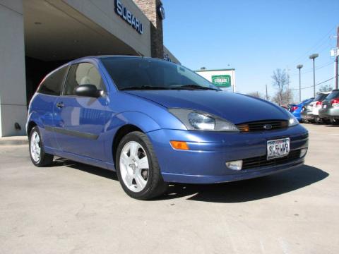 French Blue Metallic Ford Focus ZX3 Coupe.  Click to enlarge.
