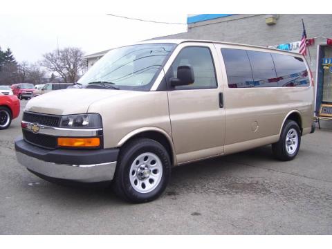 Sandstone Metallic Chevrolet Express LT 1500 AWD Passenger Van.  Click to enlarge.