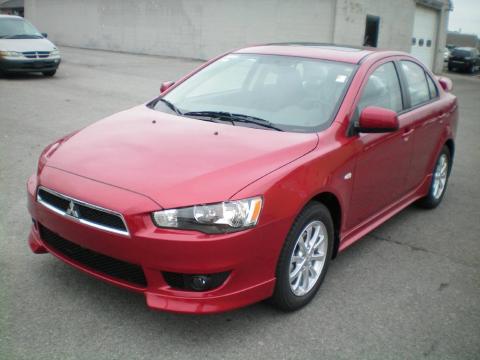 Rally Red Metallic Mitsubishi Lancer ES.  Click to enlarge.