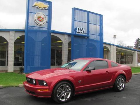 Dark Candy Apple Red Ford Mustang GT Coupe.  Click to enlarge.