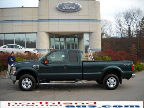 Forest Green Metallic Ford F250 Super Duty XLT SuperCab 4x4.  Click to enlarge.