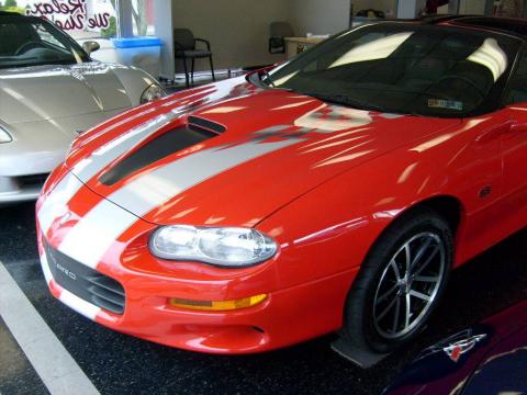 Bright Rally Red Chevrolet Camaro Z28 SS Coupe.  Click to enlarge.