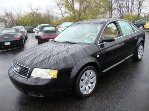 Brilliant Black 2000 Audi A6 4.2 quattro Sedan with Vanilla/Onyx interior 