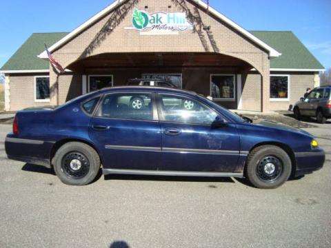 Navy Blue Metallic Chevrolet Impala Police.  Click to enlarge.