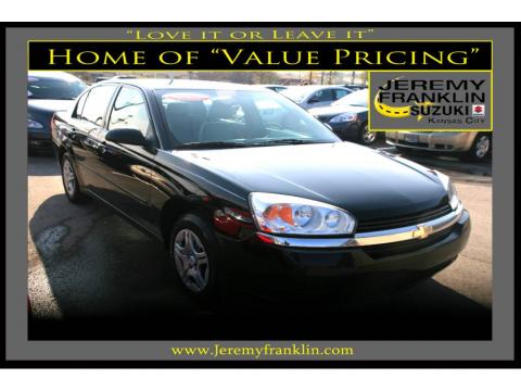 Black Chevrolet Malibu Sedan.  Click to enlarge.