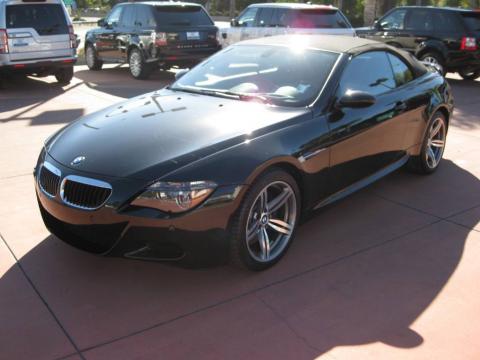 Black Sapphire Metallic 2007 BMW M6 Convertible with Indianapolis Red 